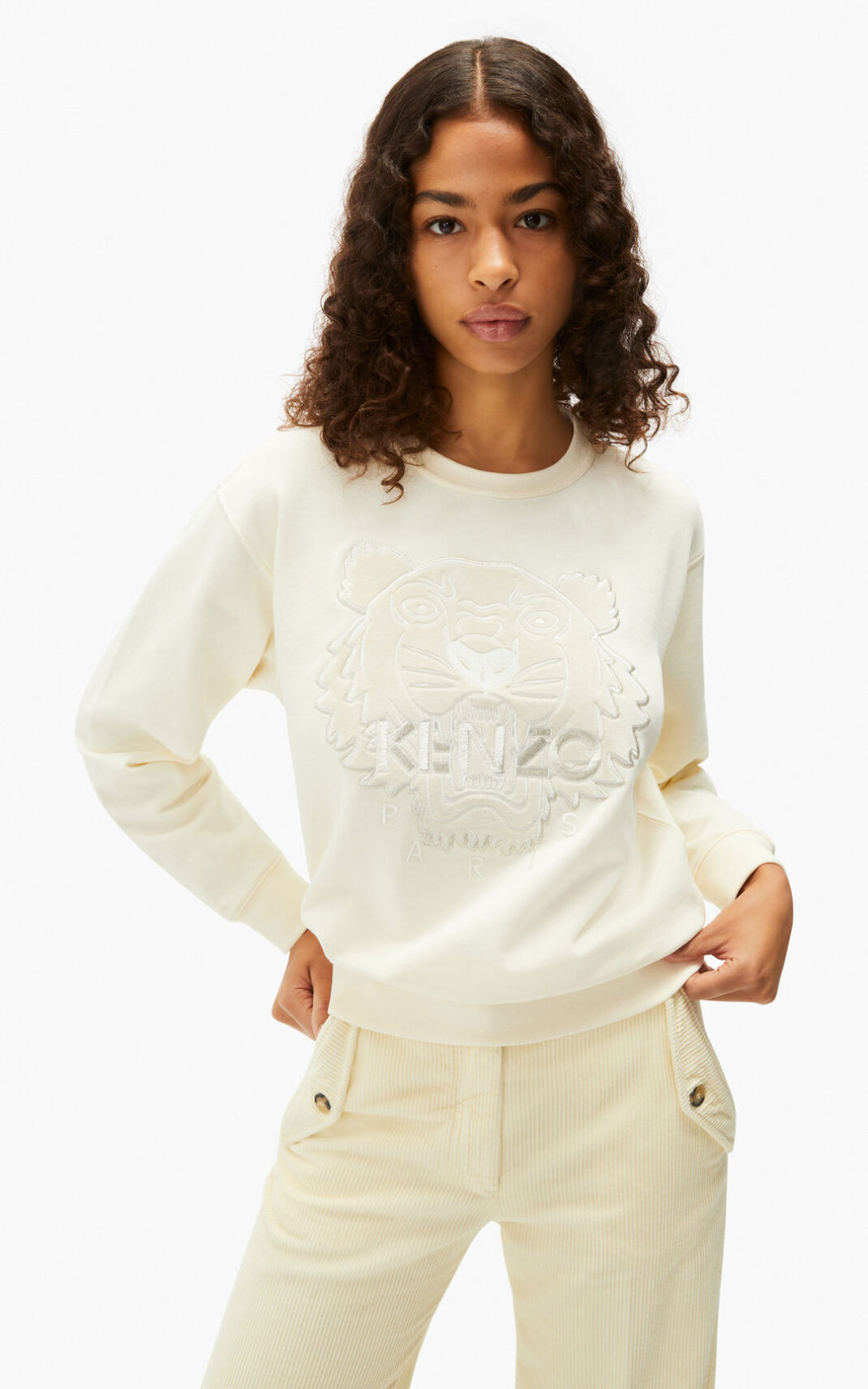 Kenzo The Vinter Capsule Tiger Sweatshirt Dame - Hvide DK-496648